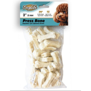 202699-DOGLİFE PRESS KEMİK WHİTE 9-10GR/AD. 25Lİ